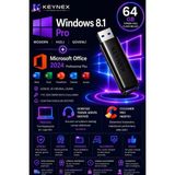 Microsoft Windows 8.1 Pro Orijinal Lisans + Office 2024 Professional Plus + 64 GB USB Kurulum Seti | Freedos Uyumlu