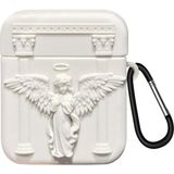 Microsonic 1 Ve 2.Nesil Cartoon Figürlü Silikon Kılıf Bej - Bej - Gri - AirPods 1 / 2