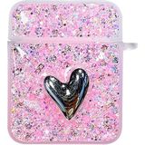 Microsonic Air-Podss 1. Nesil / 2. Nesil Kılıf Glitter Shiny Pembe - AirPods 1 / 2