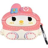 Microsonic Air-Podss Pro Kılıf Cartoon Figürlü Silikon Crtn-Fgr-My-Mldy - Pembe - Gümüş - AirPods Pro