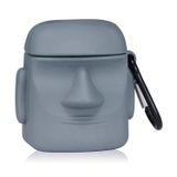 Microsonic AirPods 1. Nesil / 2. Nesil için Kılıf Cartoon Figürlü Silikon Crtn-Fgr-Hykl [AirPods 1/2 ile Uyumlu Kılıf - Gri]