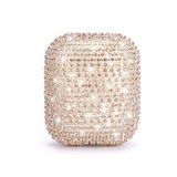 Microsonic AirPods 1. Nesil / 2. Nesil için Kılıf Diamond Swarovski Görünümlü Taşlı Rose Gold [AirPods 1/2 ile Uyumlu Kılıf - Rose Gold]