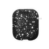 Microsonic AirPods 1. Nesil / 2. Nesil için Kılıf Diamond Swarovski Görünümlü Taşlı Siyah [AirPods 1/2 ile Uyumlu Kılıf - Siyah]