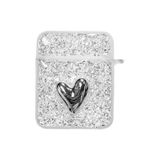Microsonic AirPods 1. Nesil / 2. Nesil için Kılıf Glitter Shiny Gümüş [AirPods 1/2 ile Uyumlu Kılıf - Gümüş]