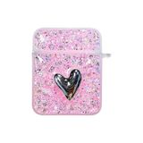 Microsonic AirPods 1. Nesil / 2. Nesil için Kılıf Glitter Shiny Pembe [AirPods 1/2 ile Uyumlu Kılıf - Pembe]