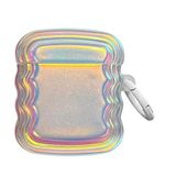 Microsonic AirPods 1. Nesil / 2. Nesil için Kılıf Zigzag Hologram Çok Renkli [AirPods 1/2 ile Uyumlu Kılıf - Çok Renkli]
