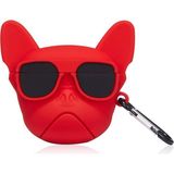 Microsonic AirPods 1. Nesil / 2. Nesil Kılıf Cartoon Figürlü Silikon Crtn-Fgr-Bldg-Krz - Kırmızı - Siyah - AirPods 1 / 2