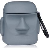 Microsonic Airpods 1. Nesil / 2. Nesil Kılıf Cartoon Figürlü Silikon Crtn-Fgr-Hykl - Gri - AirPods 1 / 2