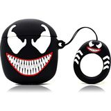 Microsonic AirPods 1. Nesil / 2. Nesil Kılıf Cartoon Figürlü Silikon Crtn-Fgr-Vnm - Kırmızı - Gümüş - AirPods 1 / 2