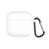 Microsonic AirPods 4 Kılıf Askılı Mat Silikon Beyaz [AirPods 4 ile Uyumlu Kılıf - Beyaz]