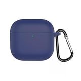 Microsonic AirPods 4 Kılıf Askılı Mat Silikon Lacivert [AirPods 4 ile Uyumlu Kılıf - Lacivert]