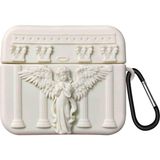 Microsonic Airpods 4.nesil / Anc Kılıf Cartoon Figürlü Silikon Praying Angel Bej - Bej - Gri
