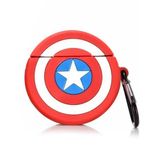 Microsonic Airpods 4.Nesil/ANC Kılıf Cartoon Figürlü Silikon Crtn-Fgr-Cptn-Amrk [AirPods 4 ile Uyumlu Kılıf - Kırmızı - Mavi]