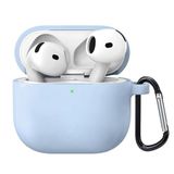 Microsonic Airpods 4.Nesil/ANC Liquid Silicone Lansman Mavi [AirPods 4 ile Uyumlu Kılıf - Mavi]