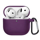 Microsonic Airpods 4.Nesil/ANC Liquid Silicone Lansman Mor [AirPods 4 ile Uyumlu Kılıf - Mor]