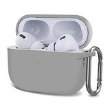 Microsonic AirPods Pro 2.Nesil için Kılıf Askılı Mat Silikon Açık Gri [AirPods Pro 2. Nesil ile Uyumlu Kılıf - Açık Gri]