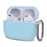 Microsonic AirPods Pro 2.Nesil için Kılıf Askılı Mat Silikon Açık Mavi [AirPods Pro 2. Nesil ile Uyumlu Kılıf - Açık Mavi]