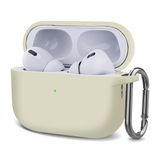 Microsonic AirPods Pro 2.Nesil için Kılıf Askılı Mat Silikon Bej [AirPods Pro 2. Nesil ile Uyumlu Kılıf - Bej]