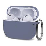 Microsonic AirPods Pro 2.Nesil için Kılıf Askılı Mat Silikon Lavanta Grisi [AirPods Pro 2. Nesil ile Uyumlu Kılıf - Lavanta Grisi]