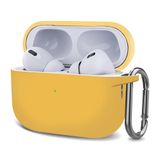 Microsonic AirPods Pro 2.Nesil için Kılıf Askılı Mat Silikon Sarı [AirPods Pro 2. Nesil ile Uyumlu Kılıf - Sarı]