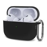 Microsonic AirPods Pro 2.Nesil için Kılıf Askılı Mat Silikon Siyah [AirPods Pro 2. Nesil ile Uyumlu Kılıf - Siyah]