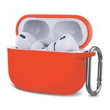 Microsonic AirPods Pro 2.Nesil için Kılıf Askılı Mat Silikon Turuncu [AirPods Pro 2. Nesil ile Uyumlu Kılıf - Turuncu]