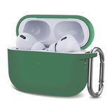 Microsonic AirPods Pro 2.Nesil için Kılıf Askılı Mat Silikon Yeşil [AirPods Pro 2. Nesil ile Uyumlu Kılıf - Yeşil]
