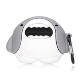 Microsonic AirPods Pro 2.Nesil için Kılıf Cartoon Figürlü Silikon Crtn-Fgr-Kpkblk [AirPods Pro 2. Nesil ile Uyumlu Kılıf - Beyaz - Gri]