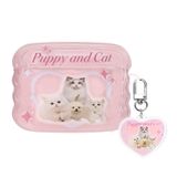 Microsonic AirPods Pro 2.Nesil için Kılıf Figure Series Puppy and Cat Pembe [AirPods Pro 2. Nesil ile Uyumlu Kılıf - Pudra]