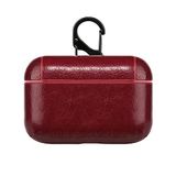 Microsonic AirPods Pro 2.Nesil için Kılıf Litchi Texture Kırmızı [AirPods Pro 2. Nesil ile Uyumlu Kılıf - Kırmızı]