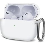 Microsonic Airpods Pro 2.nesil Kılıf Askılı Mat Silikon Beyaz - AirPods Pro 2. Nesil