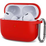 Microsonic Airpods Pro 2.nesil Kılıf Askılı Mat Silikon Kırmızı - AirPods Pro 2. Nesil