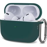 Microsonic Airpods Pro 2.nesil Kılıf Askılı Mat Silikon Koyu Yeşil - AirPods Pro 2. Nesil