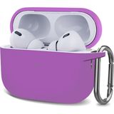 Microsonic Airpods Pro 2.nesil Kılıf Askılı Mat Silikon Lila - AirPods Pro 2. Nesil