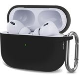 Microsonic Airpods Pro 2.nesil Kılıf Askılı Mat Silikon Siyah - AirPods Pro 2. Nesil
