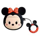 Microsonic AirPods Pro 3 için Kılıf Cartoon Figürlü Silikon Crtn-Fgr-Mne-Mse [AirPods Pro 3 ile Uyumlu Kılıf - Krem]