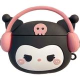 Microsonic Airpods Pro 3 Kılıf Cartoon Figürlü Silikon Crtn-Fgr-Krm - Siyah - Pembe