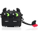 Microsonic Airpods Pro 3 Kılıf Cartoon Figürlü Silikon Crtn-Fgr-Tthlss - Dark Silver