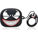 Microsonic Airpods Pro 3 Kılıf Cartoon Figürlü Silikon Crtn-Fgr-Vnm - Kırmızı - Gümüş