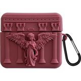 Microsonic Airpods Pro 3 Kılıf Cartoon Figürlü Silikon Praying Angel Bordo - Bordo - Lacivert