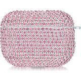 Microsonic Airpods Pro 3 Kılıf Diamond Swarovski Görünümlü Taşlı Pembe