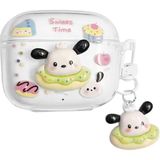 Microsonic Airpods Pro 3 Kılıf Sweet Time Dog Keychain Şeffaf - Çok Renkli