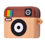 Microsonic AirPods Pro için Kılıf Cartoon Figürlü Silikon Crtn-Fgr-Ingrm [AirPods Pro ile Uyumlu Kılıf - Bej - Kahverengi]