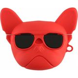 Microsonic AirPods Pro Kılıf Cartoon Figürlü Silikon Crtn-Fgr-Bldg-Krz - Kırmızı - Siyah