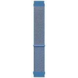 Microsonic Amazfit GTS 2E Uyumlu 42 mm Hasırlı Woven Sport Loop Mavi Kordon