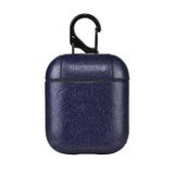 Microsonic Apple AirPods 1. Nesil / 2. Nesil için Kılıf Litchi Texture Lacivert [AirPods 1/2 ile Uyumlu Kılıf - Lacivert]
