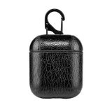 Microsonic Apple AirPods 1. Nesil / 2. Nesil için Kılıf Litchi Texture Siyah [AirPods 1/2 ile Uyumlu Kılıf - Siyah]
