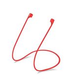 Microsonic Apple AirPods 1. Nesil / 2. Nesil için kulaklık Askısı Neck Rope Silicone Kırmızı [AirPods 1/2 ile Uyumlu Kılıf - Kırmızı]