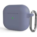 Microsonic Apple Airpods 3 Askılı Mat Silikon Kılıf Lavanta Grisi - Füme