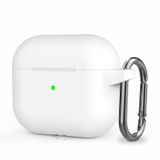 Microsonic Apple AirPods 3 için Askılı Mat Silikon Kılıf Beyaz [AirPods 3 ile Uyumlu Kılıf - Beyaz]